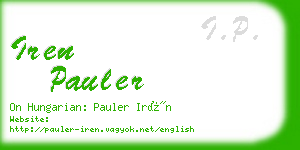 iren pauler business card